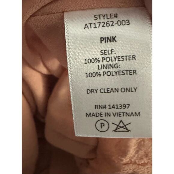 ASTR the Label Bubble Sleeve Gauze Slight Crop Top Tie-Back Dusty Pink - XL - Picture 6 of 6